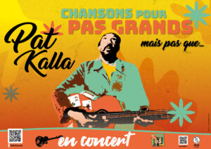 Visuel illustratif pour le concert de Pat Kalla pour le festival Bambins on y va.