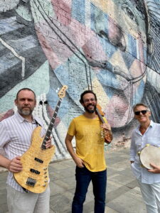 Photos des trois musicien composant le Diogo Cadaval Trio.